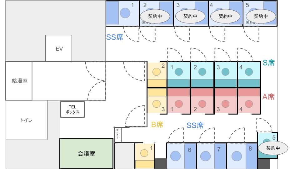 グラプラス天神 座席表